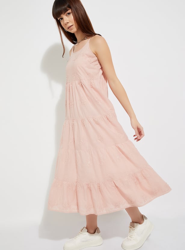 URB_N Women Embroidered Tiered Dress