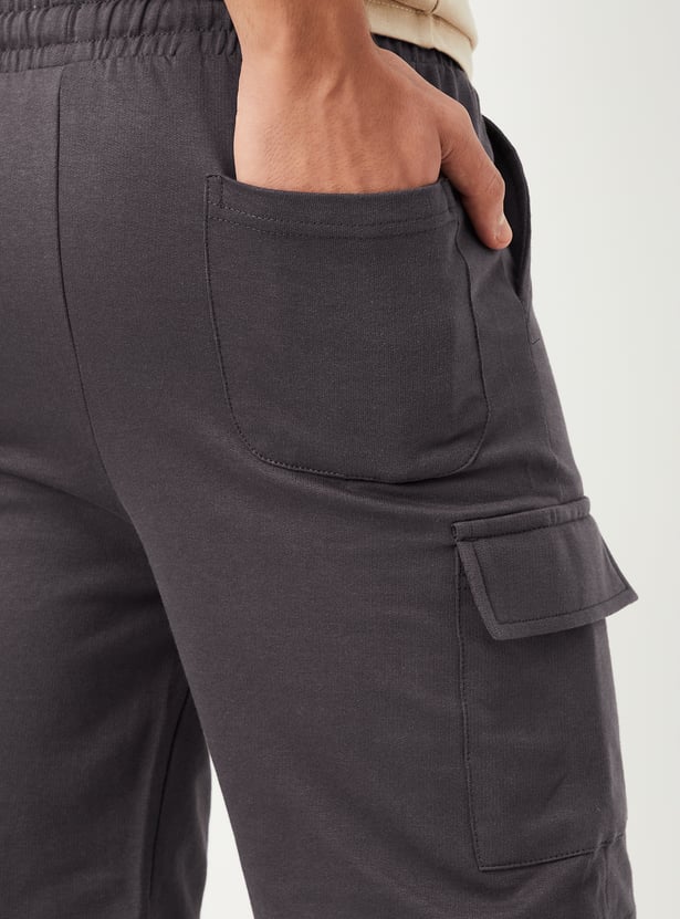 Boys Solid Cargo Shorts