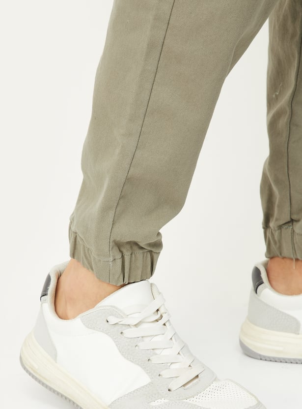 Boys Solid Cargo Joggers
