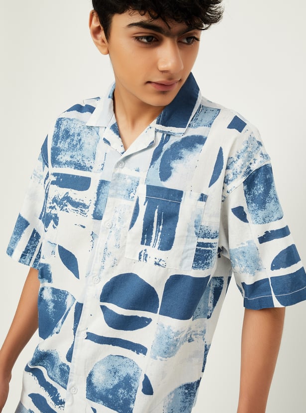 Boys Printed Resort Shirt