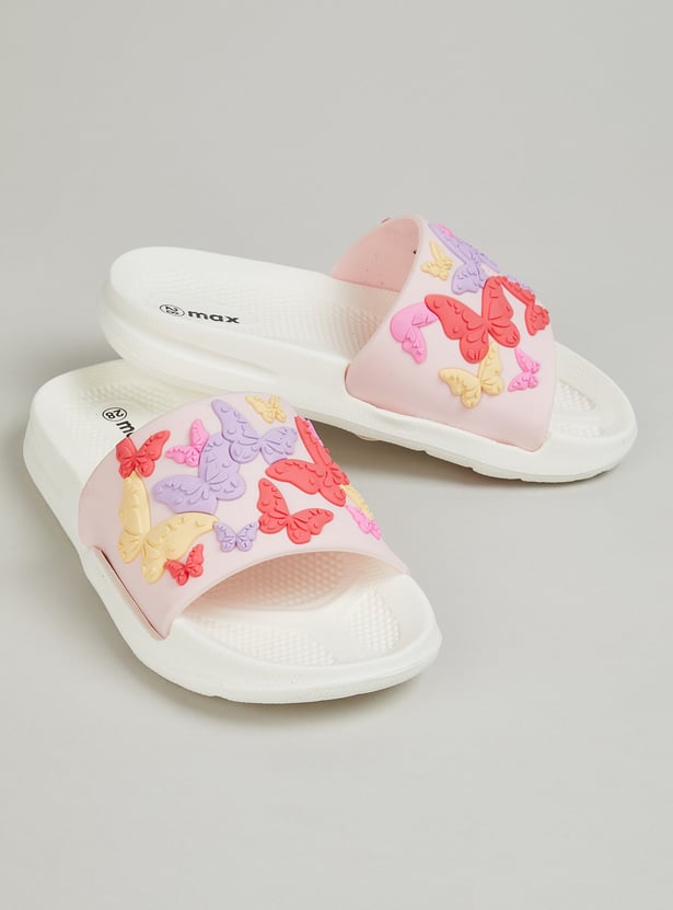 Girls Textured Sliders