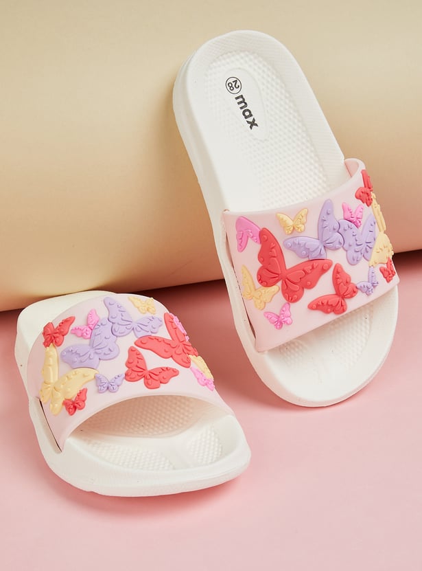 Girls Textured Sliders