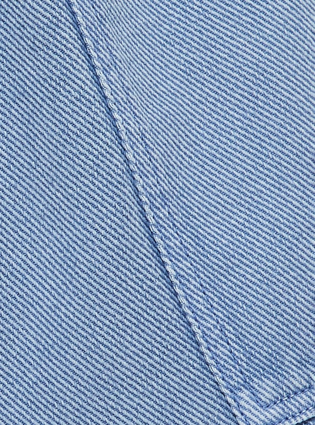 URB_N Women Washed Denim Shorts