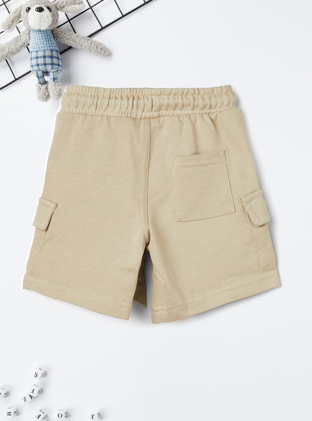 Boys Solid Cargo Shorts