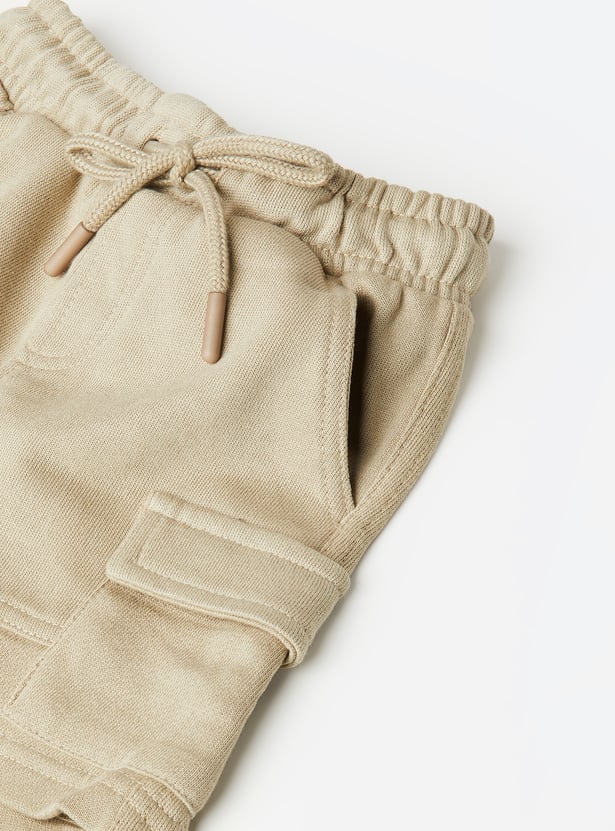 Boys Solid Cargo Shorts