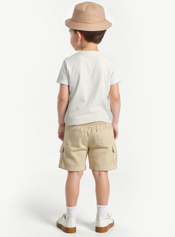 Boys Solid Cargo Shorts