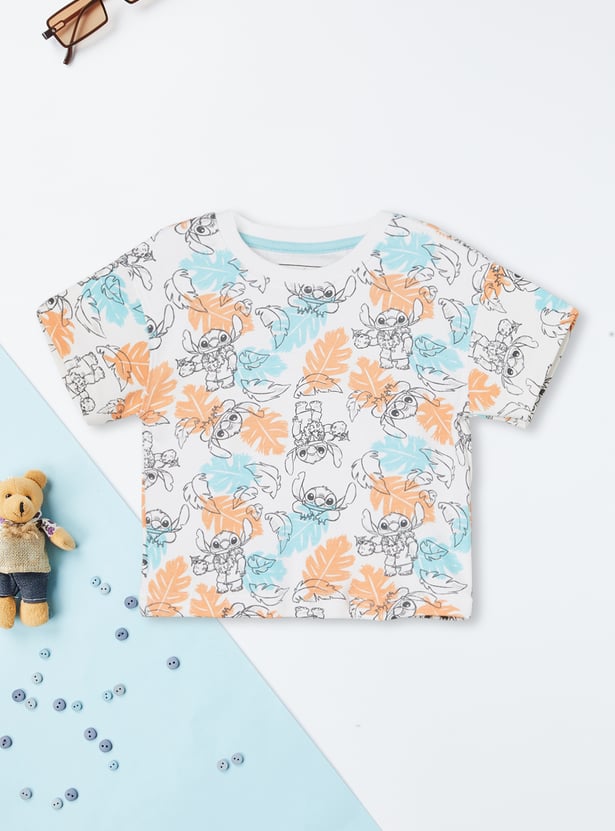 Boys Lilo & Stitch Print Shorts Set