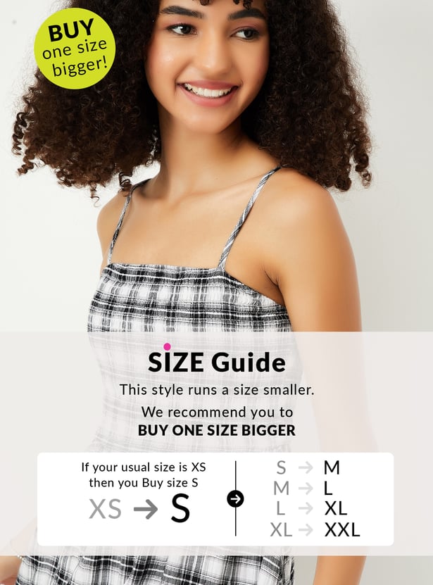 Women Checked A-line Dress