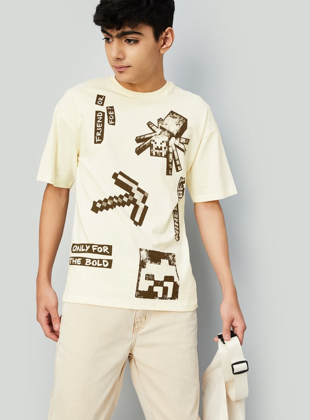 Boys Minecraft Printed T-shirt
