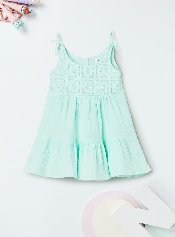 Girls Crochet Embroidered Dress