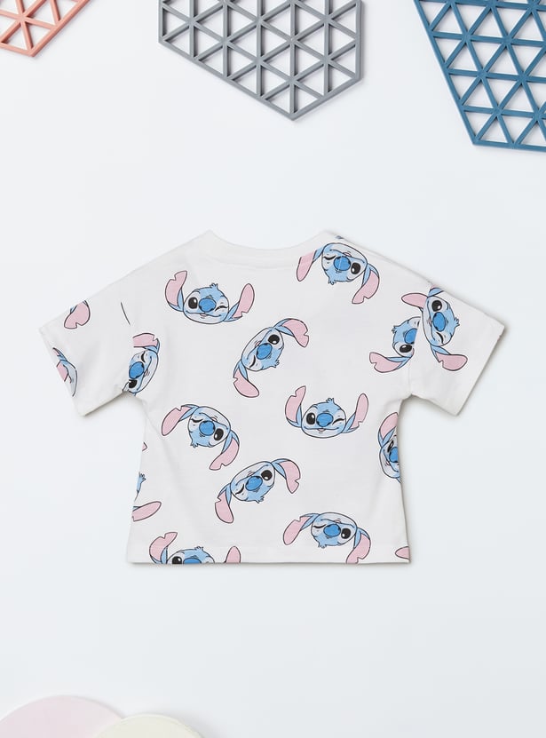 Girls Lilo & Stitch Print Shorts Set