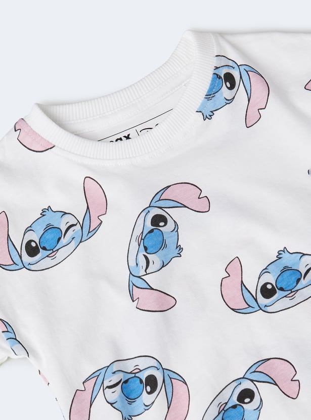 Girls Lilo & Stitch Print Shorts Set