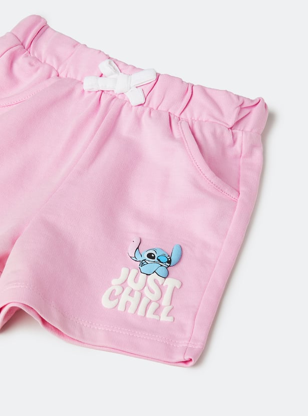 Girls Lilo & Stitch Print Shorts Set
