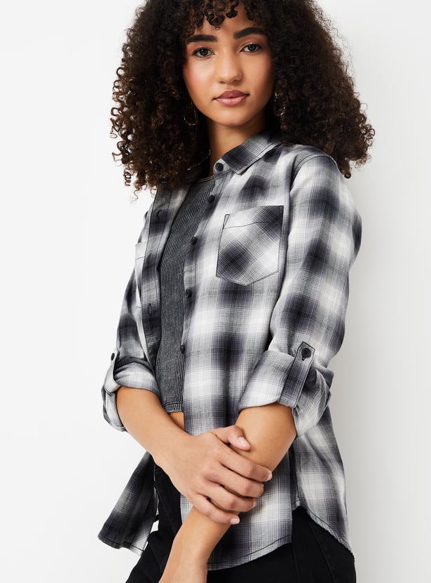 Women Checked Regular Fit Shirt