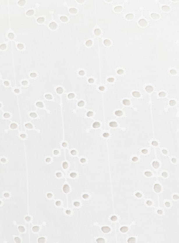 Women Schiffli Shirt Dress