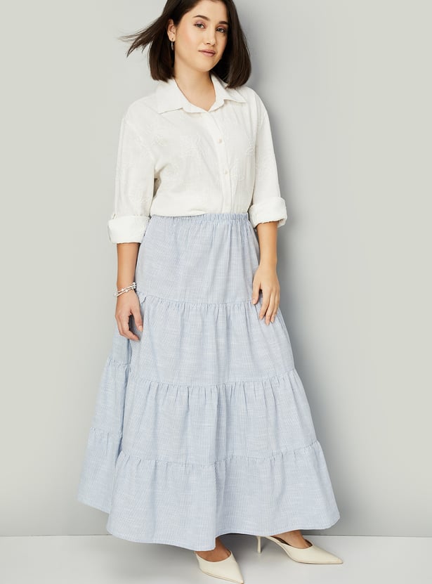 Women Embroidered Oversized Shirt