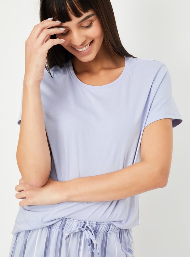 Women Striped PJ Set