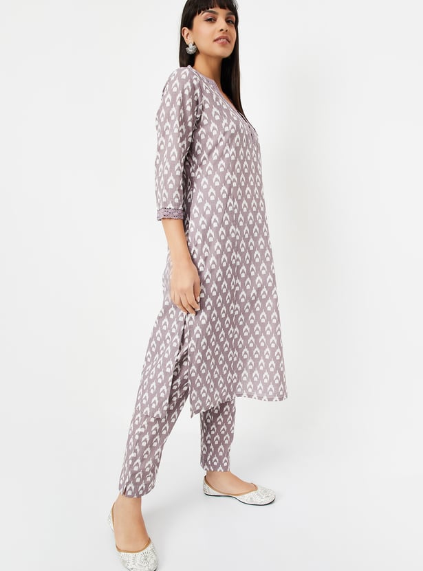 Women Printed Straight Kurta Set