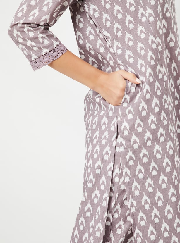 Women Printed Straight Kurta Set