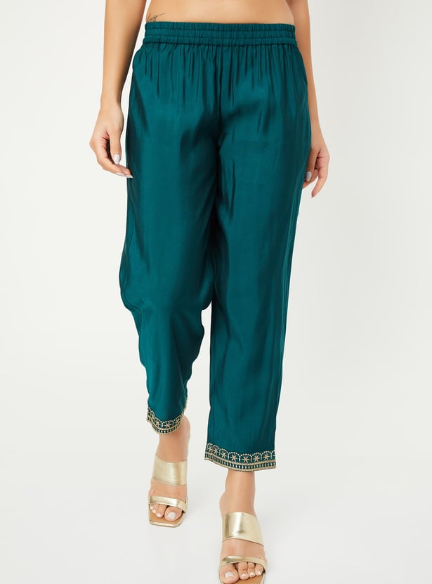 Women Embroidered A-line Kurta Set