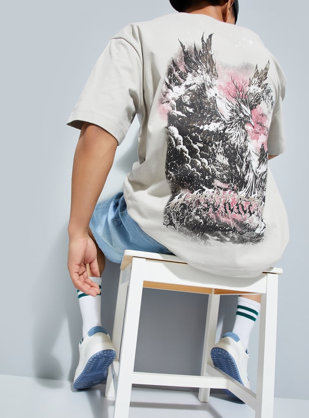 URB_N Men Printed Oversized T-shirt