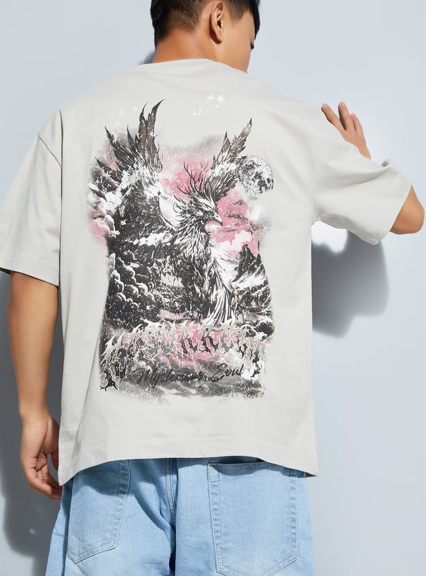 URB_N Men Printed Oversized T-shirt