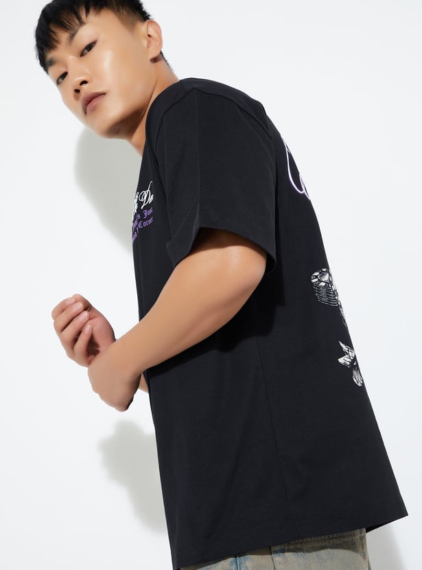 Buy URB_N Men Printed Oversized T-shirt Online at just Rs. 599.0