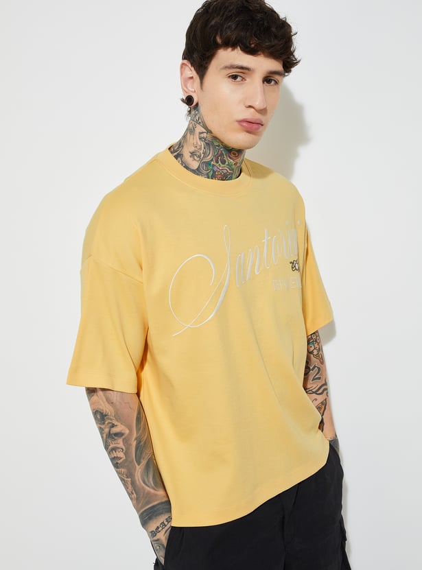 URB_N Men Embroidered Boxy Fit T-shirt