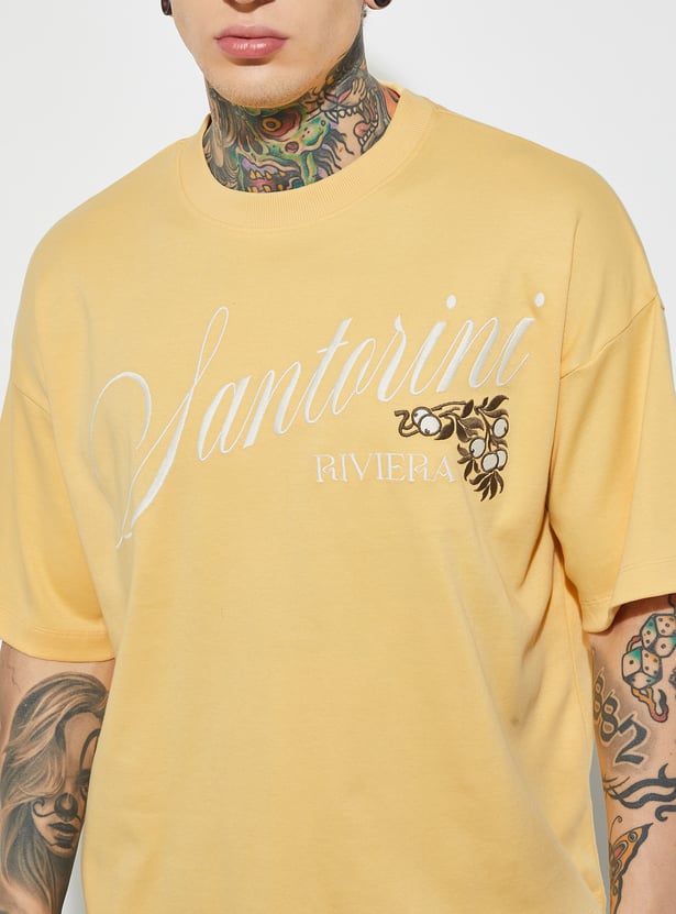 URB_N Men Embroidered Boxy Fit T-shirt