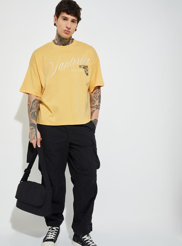 URB_N Men Embroidered Boxy Fit T-shirt
