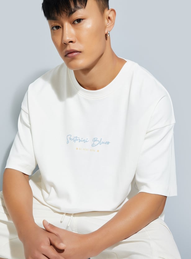 URB_N Men Printed Boxy Fit T-shirt