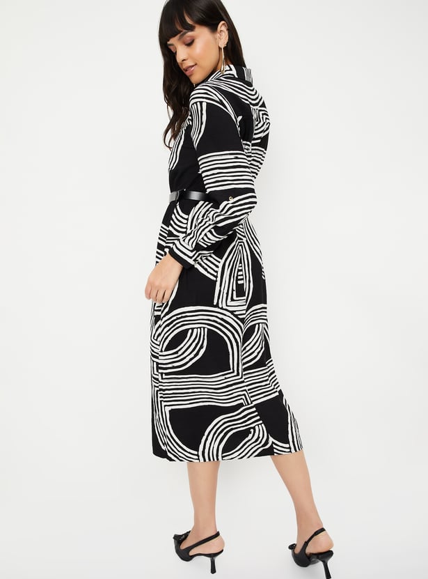 Kalki x Max Women Printed Belted Shirt Dress