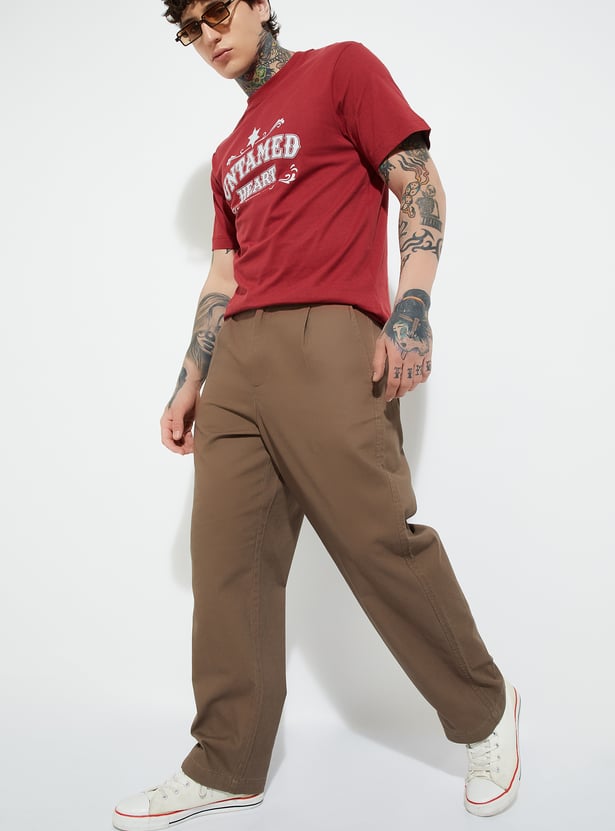 URB_N Men Solid Loose Fit Trousers