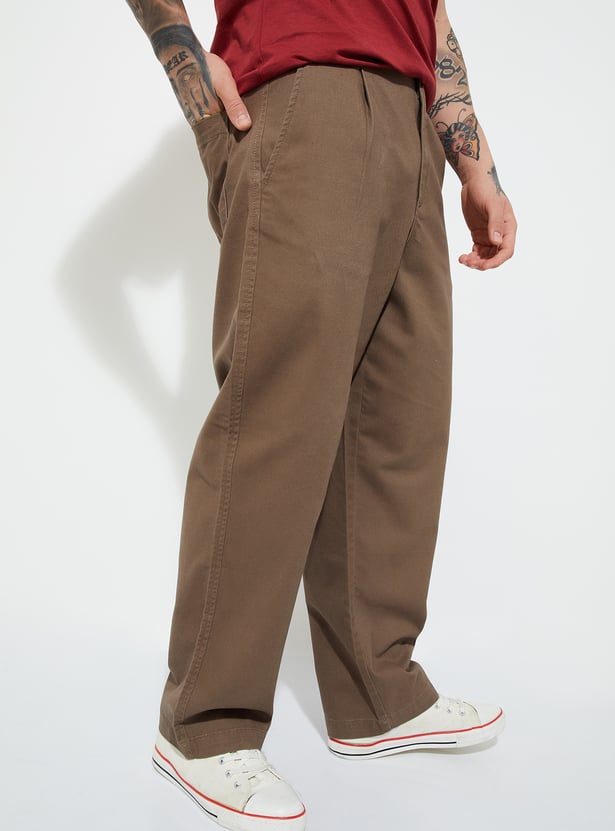URB_N Men Solid Loose Fit Trousers