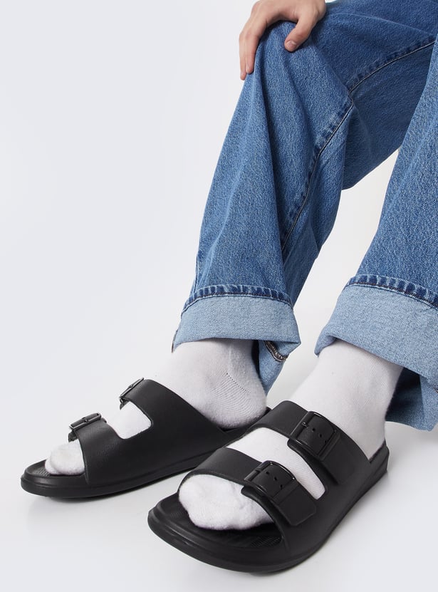 Men Dual Strap Sliders