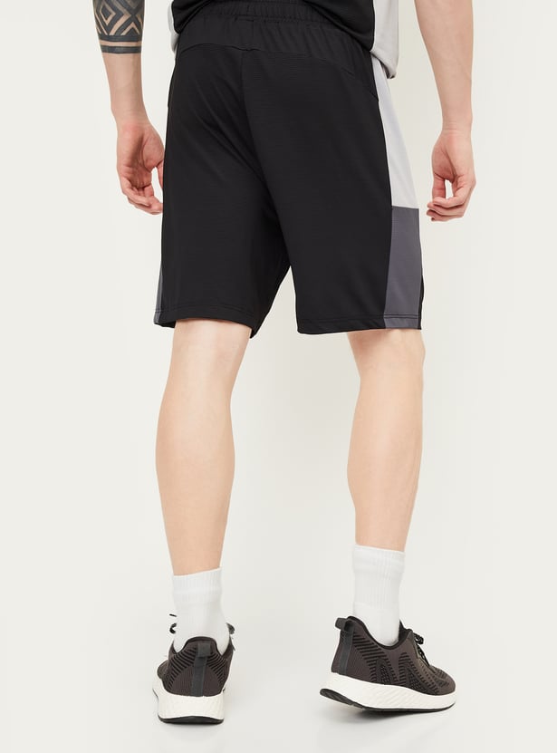 Men Side Taped Regular Fit Sports Shorts