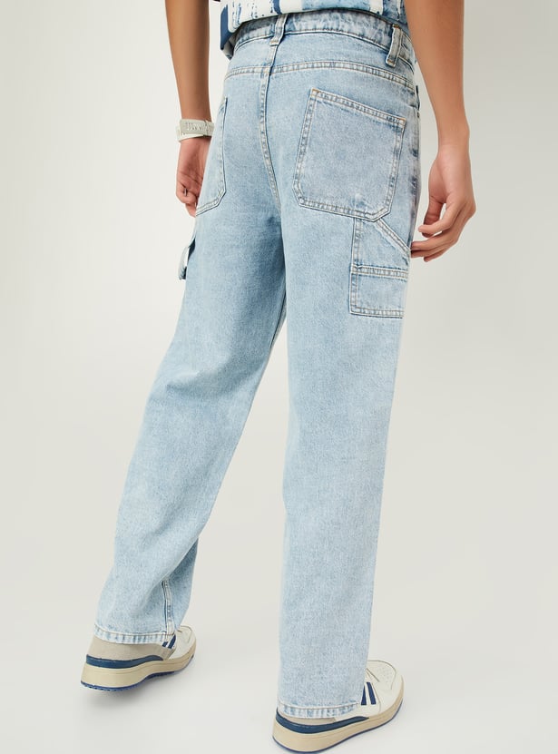Boys Washed Slim Fit Jeans