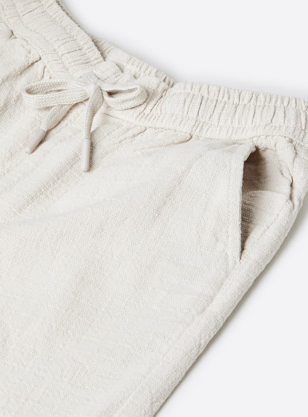 Boys Textured Relaxed Fit Trousers
