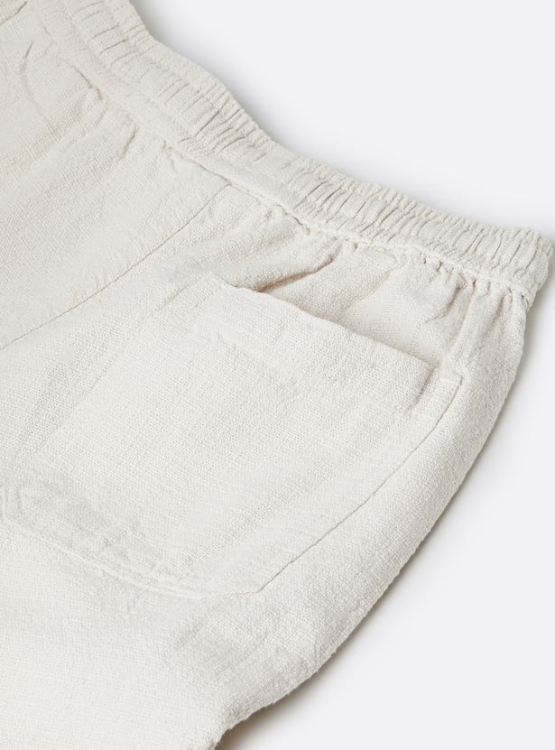 Boys Textured Relaxed Fit Trousers