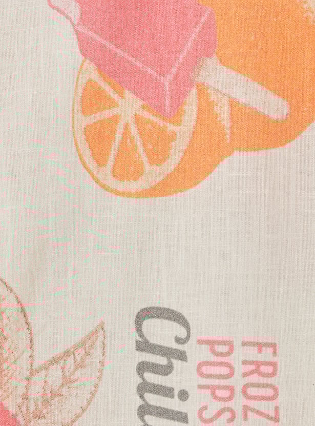 Boys Printed Oversized Shirt