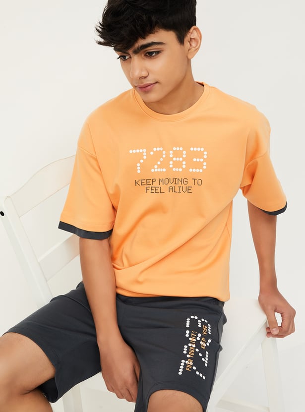 Boys Printed Shorts Set