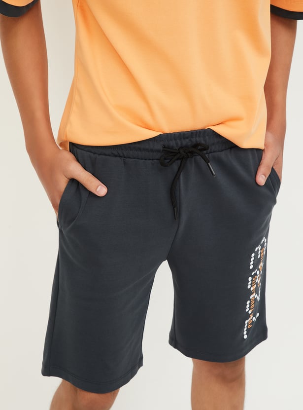 Boys Printed Shorts Set