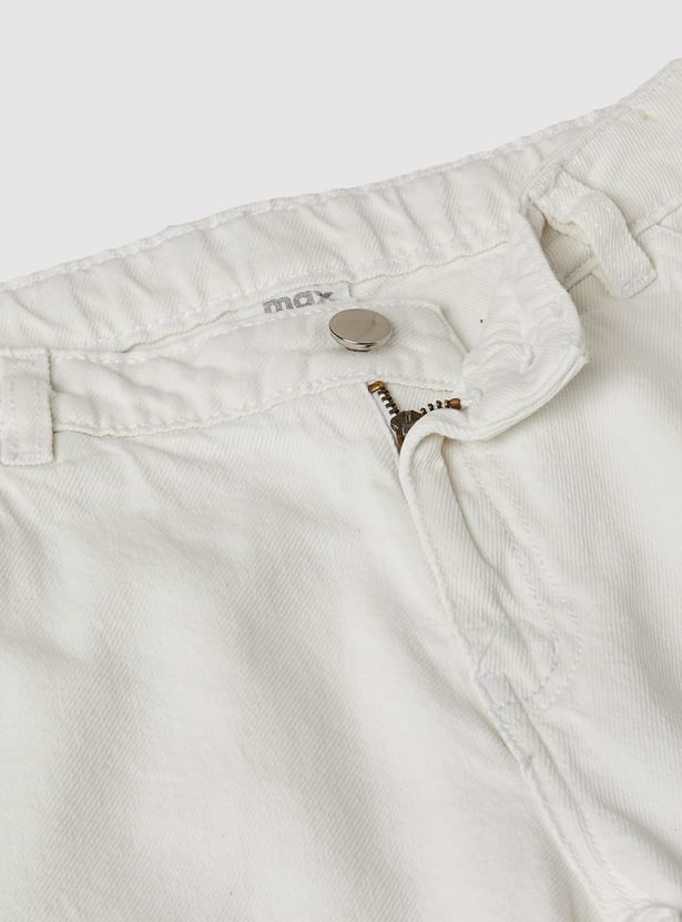 Girls Solid Flared Jeans