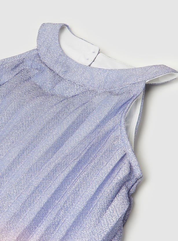 Girs Ombre Pleated Dress