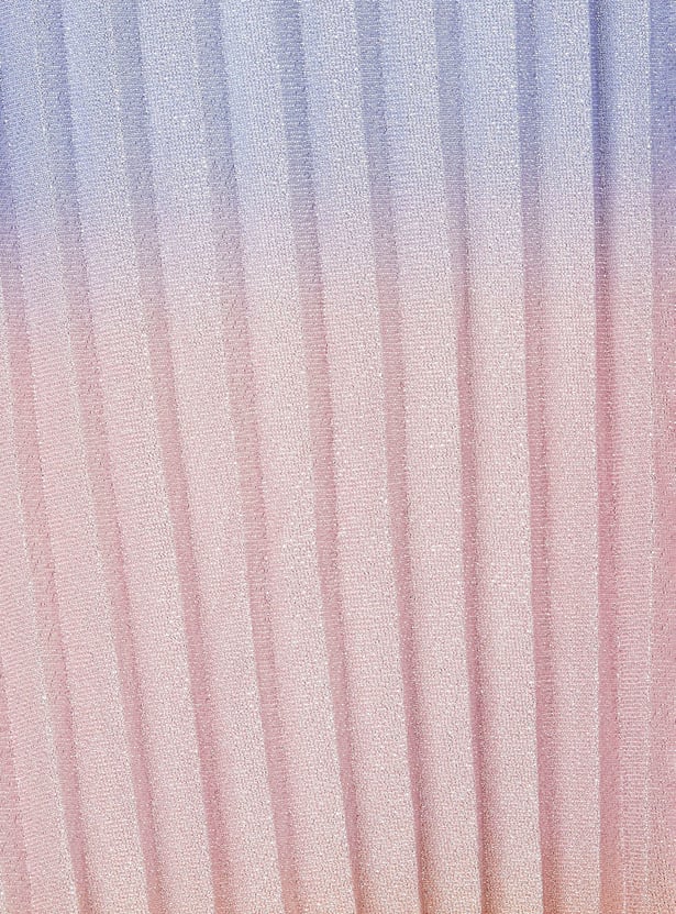 Girs Ombre Pleated Dress