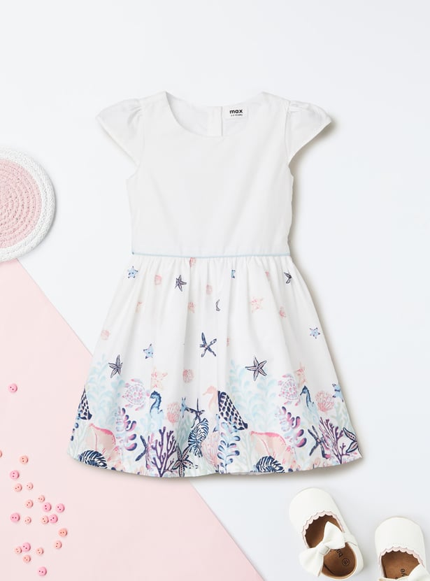 Girls Printed A-Line Dress