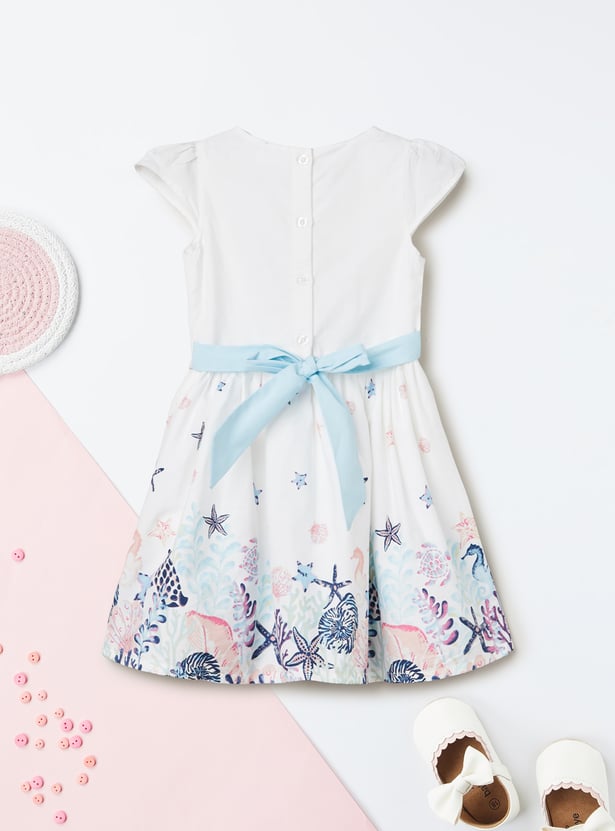 Girls Printed A-Line Dress