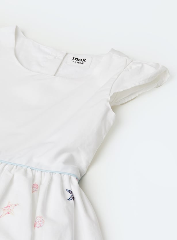 Girls Printed A-Line Dress