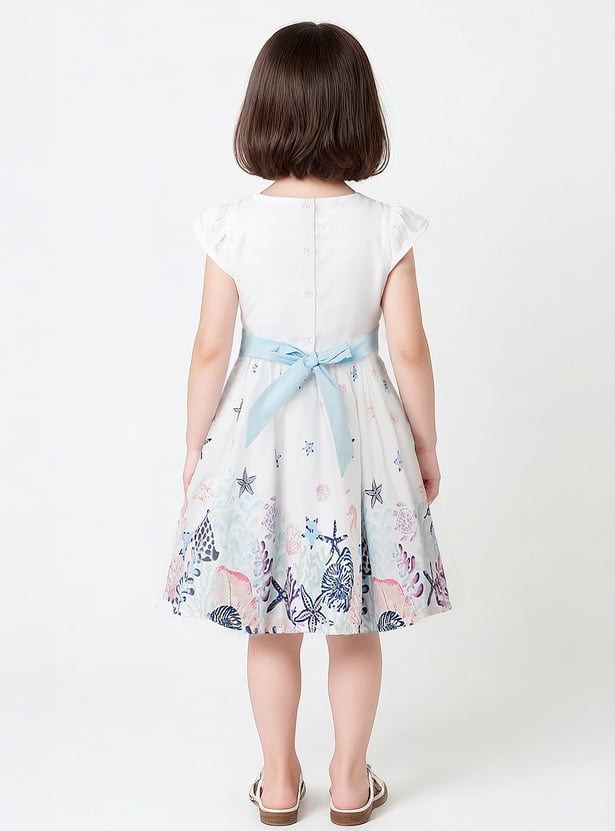 Girls Printed A-Line Dress