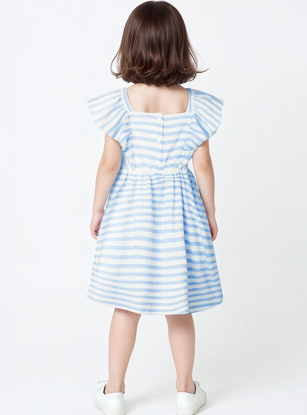 Girls Striped A-line Dress